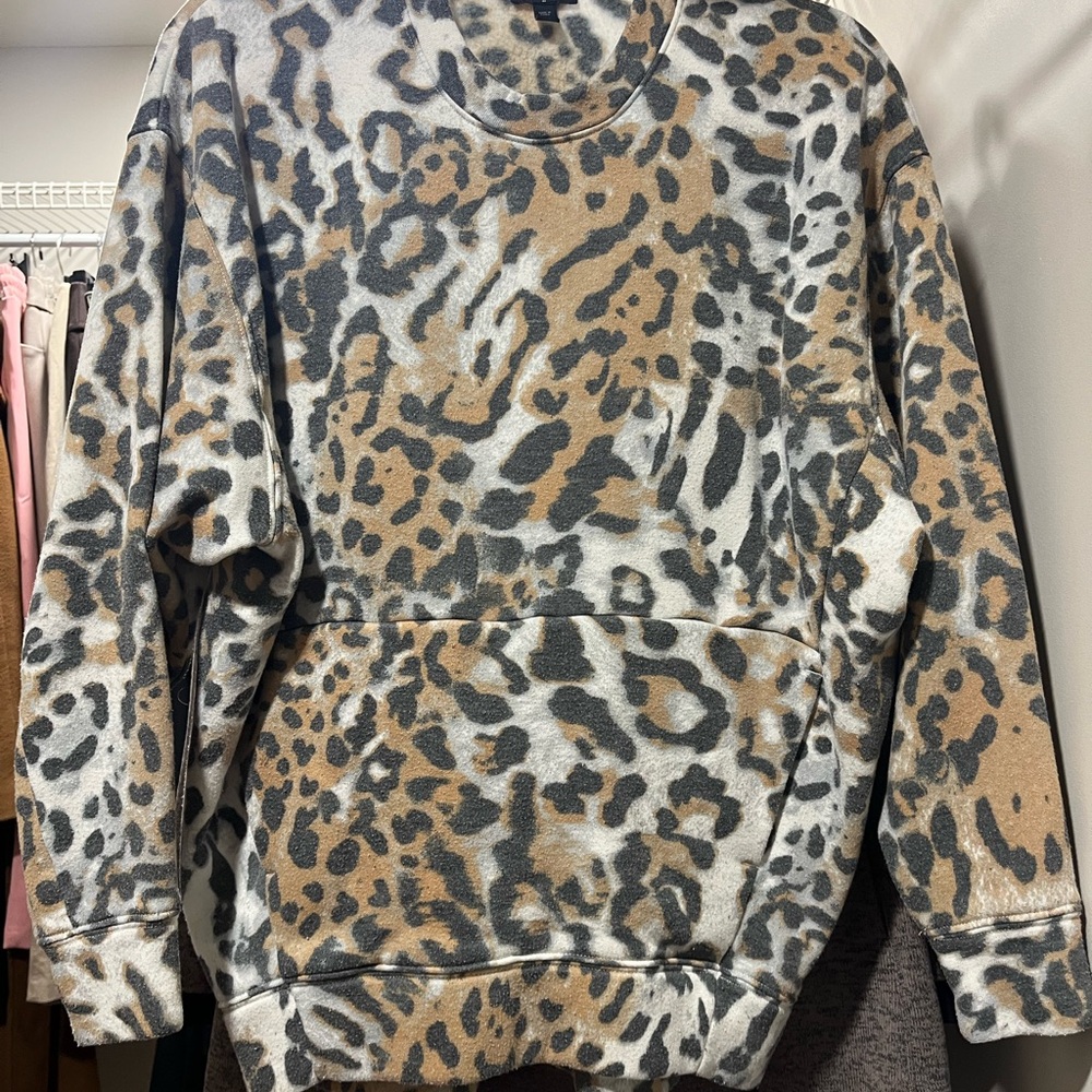 Express Leopard Print Sweatshirt